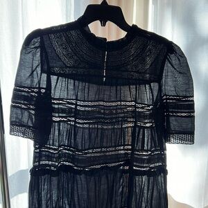Isabel ETOILE Marant Black Short Sleeve Dress